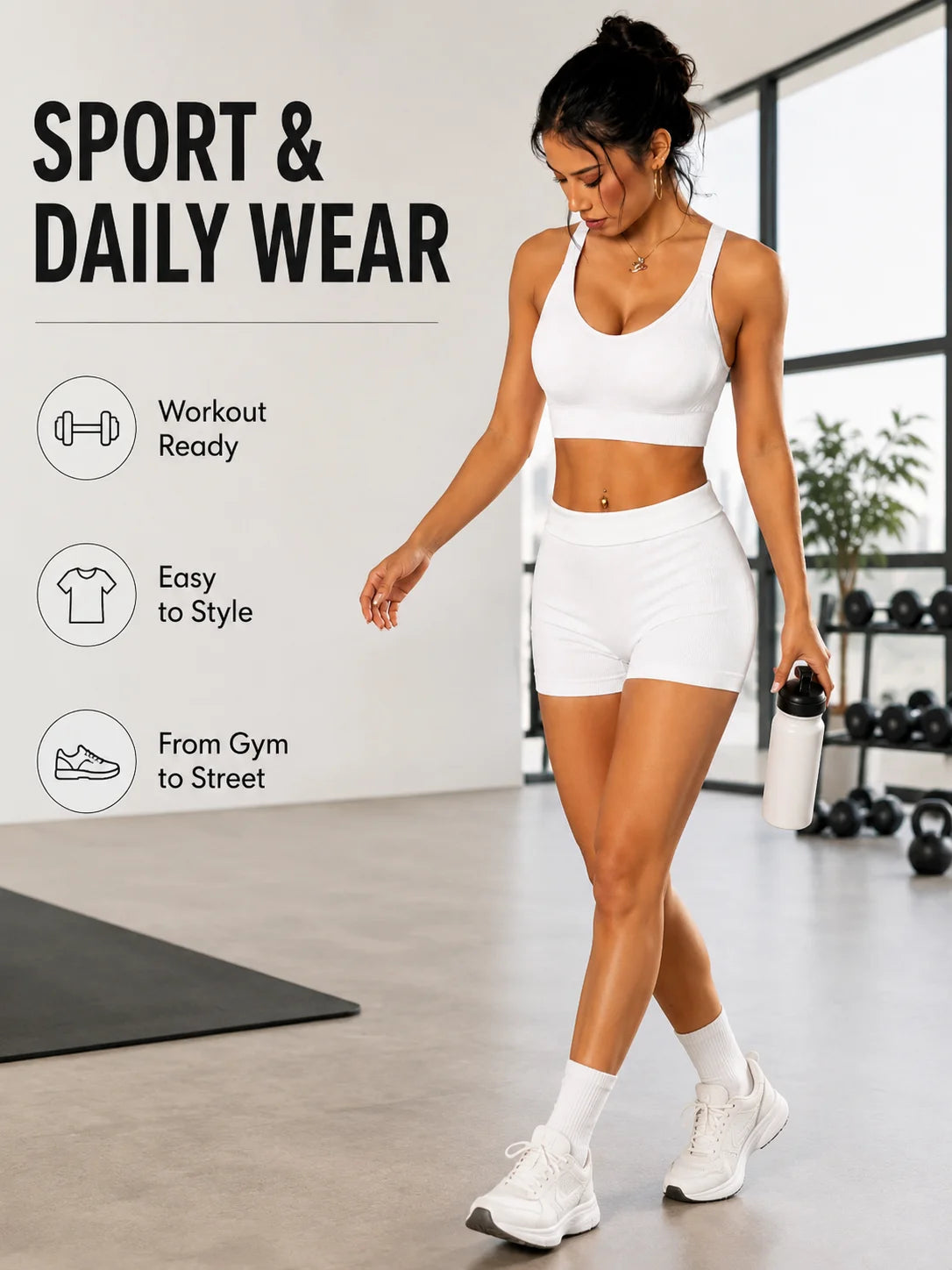 Women's Wireless Sports Bra Yoga Bra Simple Solid Color X-Back Design Wide Adjustable Straps Removable Pads Comfort