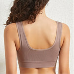Women Wide Strap Seamless Tank Bra Without Pads Plus Size Knit Sports Bralette Wireless Bra Vest Crop Top Sexy Lingerie S-5XL