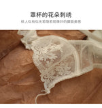 MOYISU Parisian Sheer Bralette Set - Ultra-Thin Wire-Free Bra No Padding Anti-Sag Lace Cutout Lingerie Sexy Vacation-Ready Tushy