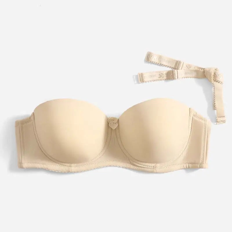 Beauwear Half Cup Push Up Bras for Women Plus Size C cup bralette underwire 85C 90C Beige Bra