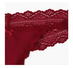 1pcs Low Waist Sexy Lace Elegant Lady Thongs Underwear Solid Breathable Sexy Lingerie Floral Female Panties Bow Women's G-string