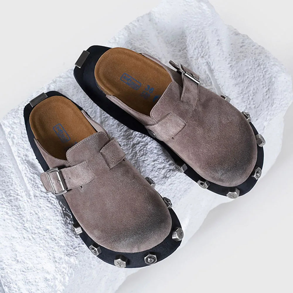 2025 Brand New Big Size 45 Denim Leisure Mules Shoes Women Trendy Comfy Walk Casual Clogs Flats Outdoor Slipper Men Slides