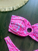 Sexy Colorful Floral Printed Bandeau Bikini Female Swimsuit Women Swimwear Two-pieces Bikini set Bather Bathing Suit Swim