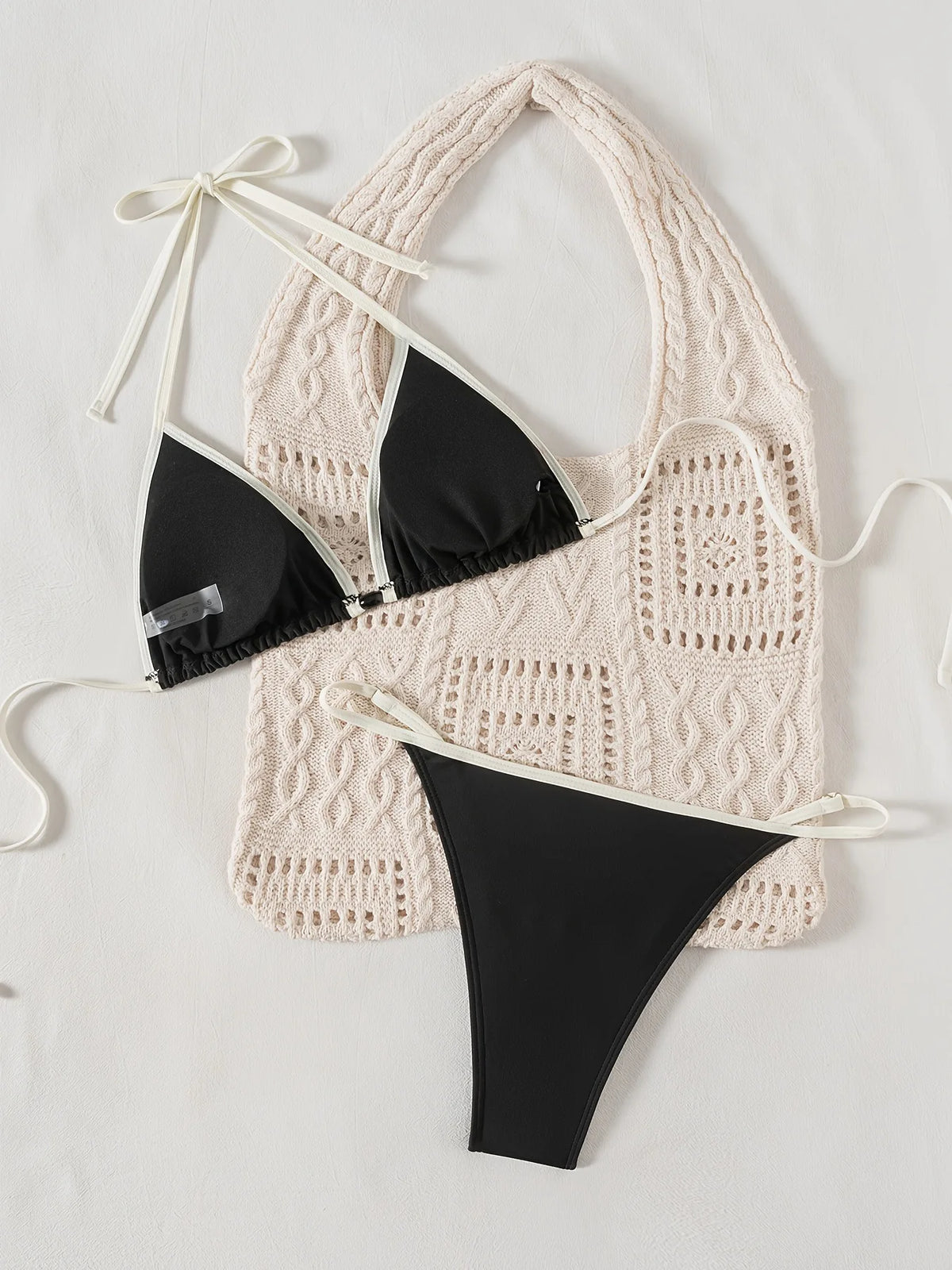 ZTVitality Sexy Patchwork Bikini Set 2026 New Arrival Padded Bra Halter Bandage Women Swimsuit Summer Beachwear Swimwear Biquini