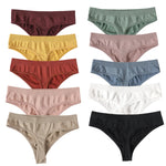 10Pcs/Set Seamless Thongs G-String Women Panties Sexy Underwear Female Underpants Sexy Lingerie Low Waist Sport Bottoms M-XL