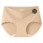 4Pcs/Set Ice Silk Panties Women Low-Waist Stretch Briefs Female Underpants Sexy Lingerie Solid Color Invisible Intimates M-XL