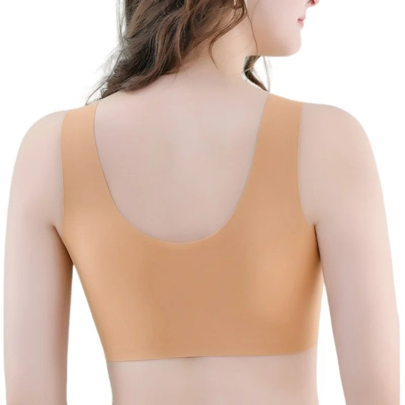 Women Wireless Bras Sports Tank Bra Sexy Lingerie Female Crop Top Soft Padded Wide Straps Brassiere Plus Size Intimates M-3XL