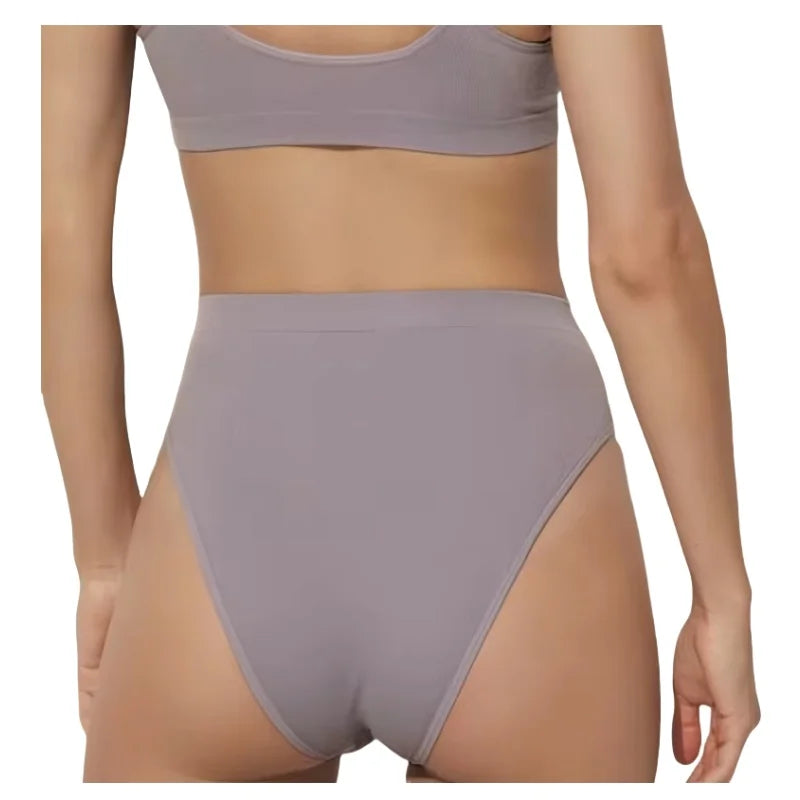 1Pc High Waist Panties Women Seamless Briefs High-Leg Cut Underpants Female Sexy Lingerie Solid Color Sport Underwear Panty S-L