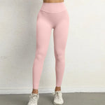 Women's Seamless Yoga Leggings Pants Sports Fitness Peach Hip-lifting Workwear Pocket Tight Trousers Workout Gym Leggings