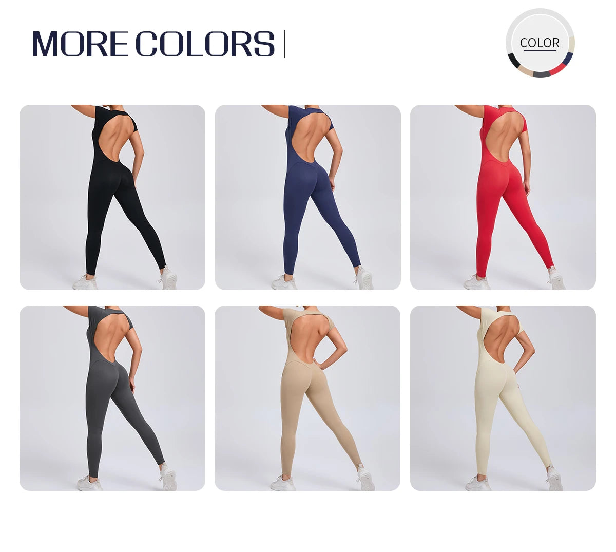 One-piece Yoga Padded Backless Suit Female Rompers Quick Dry Yoga Clothing Workout Bodysuits Scrunch Sports Jumpsuit Women