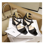 Fashion Cross Strap High Heels Sandals Party Wedding Bridal Shoes Summer Gold Silver Ladies Sandal Women