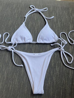 Sexy Brown Bikini 2026 Women Solid Red Halter Push Up Bra Tie Side Triangle Swimsuit Summer Bathing Suit Lace Up Micro Swimwear