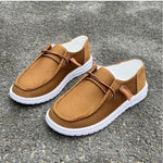 Plus Size 43 Casual Shoes for Women Fashion Loafers Spring and Autumn Round Toe Flat Anti-Slip Walking Shoes Zapatos De Mujer