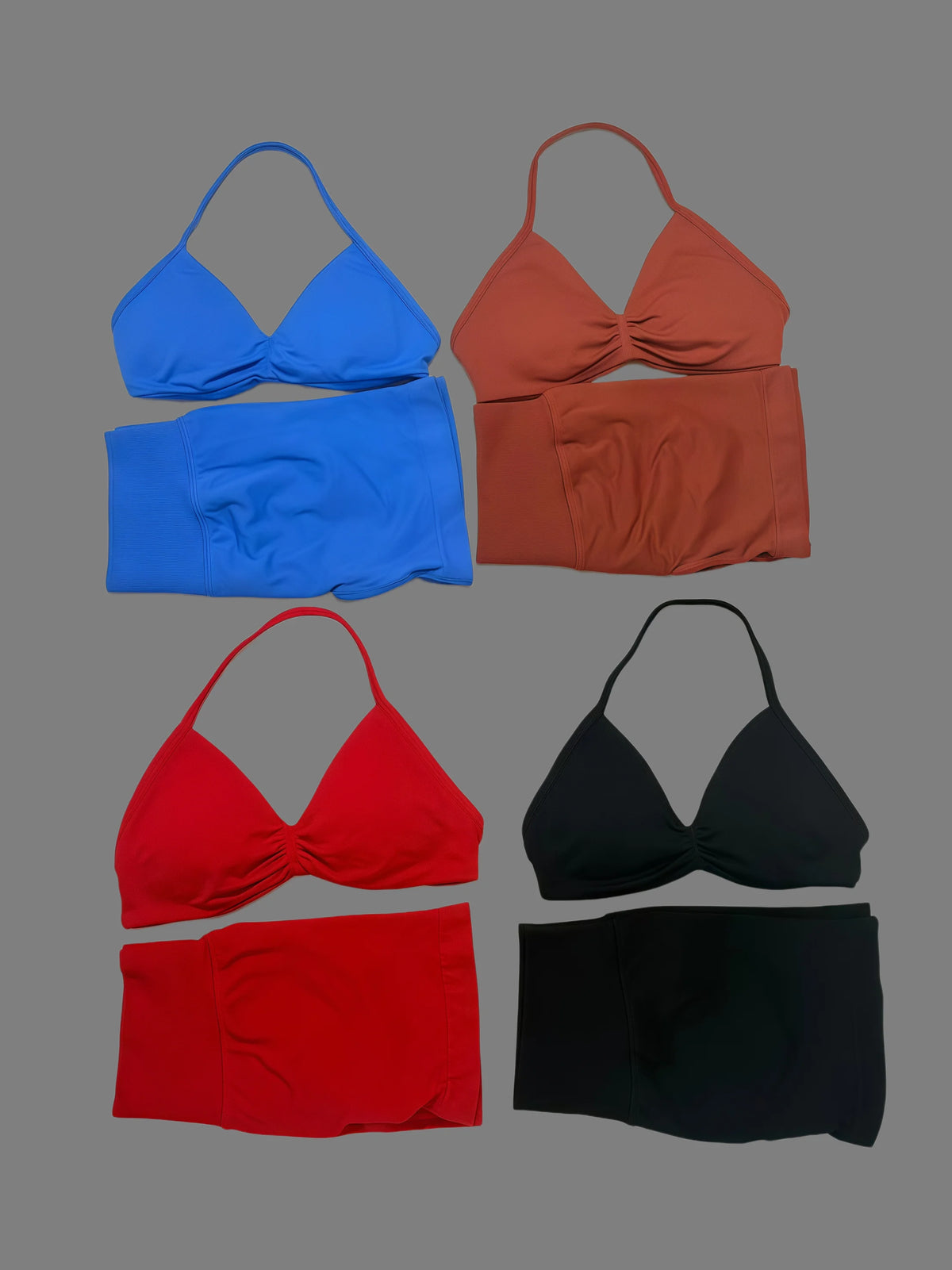 2 Piece DFTLF Impact Gym Set Women Sports Bra Shorts Sets Open Back Scrunch Butt Seamless Workout Jogging Sports Training Set