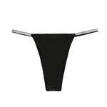 1pcs 1XL-4XL Plus Size Sexy Lady Thongs Low Rise Elegant Silver Satin Female Underwear Breathable Sexy Lingerie Women G-string