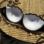 New Shell Scalloped Ribbed Underwired Bikini Female Swimsuit Women Swimwear Two-Pieces Bikini Set Bather Bathing Suit Swim V6498