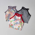 New High-end Yoga Lingerie Women's One-piece Fixed Cup Shock-proof Underwear Gathering Sexy Printed Wide Shoulder Strap Vest