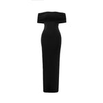 Temperament Slim Strapless Long Dress Women Solid Color Sexy Off-shoulder Backless Package Hip Sleeveless Club Party Dresses