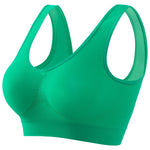Women Wide Strap Seamless Tank Bra Without Pads Plus Size Knit Sports Bralette Wireless Bra Vest Crop Top Sexy Lingerie S-5XL
