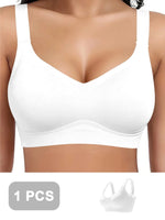 7pack of Color Women's Seamless Wireless Sports Bras Panties Set - Soft Push-Up Design Everyday Basic Lingerie Free Shipping