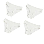 4Pcs/Set Cotton Panties For Women Low Rise Underwear Breathable Briefs Solid Color Sports Underpants Female Lingerie