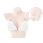 Cute Plush Snow Bunny Girl Cosplay Women Underwear Uniform Sexy Lingerie Rabbit Ear Hat Pajamas Outfits Costumes