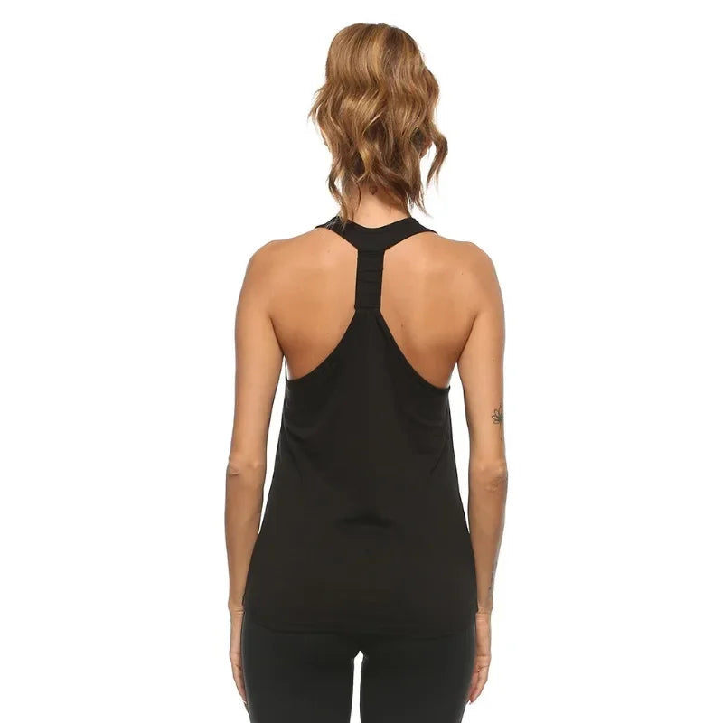 STOUREG Beauty Back Women's Yoga Shirt, Quick Dry Sports Tank Top, Sleeveless Fitness Tank Top, Fitness Sweatshirt