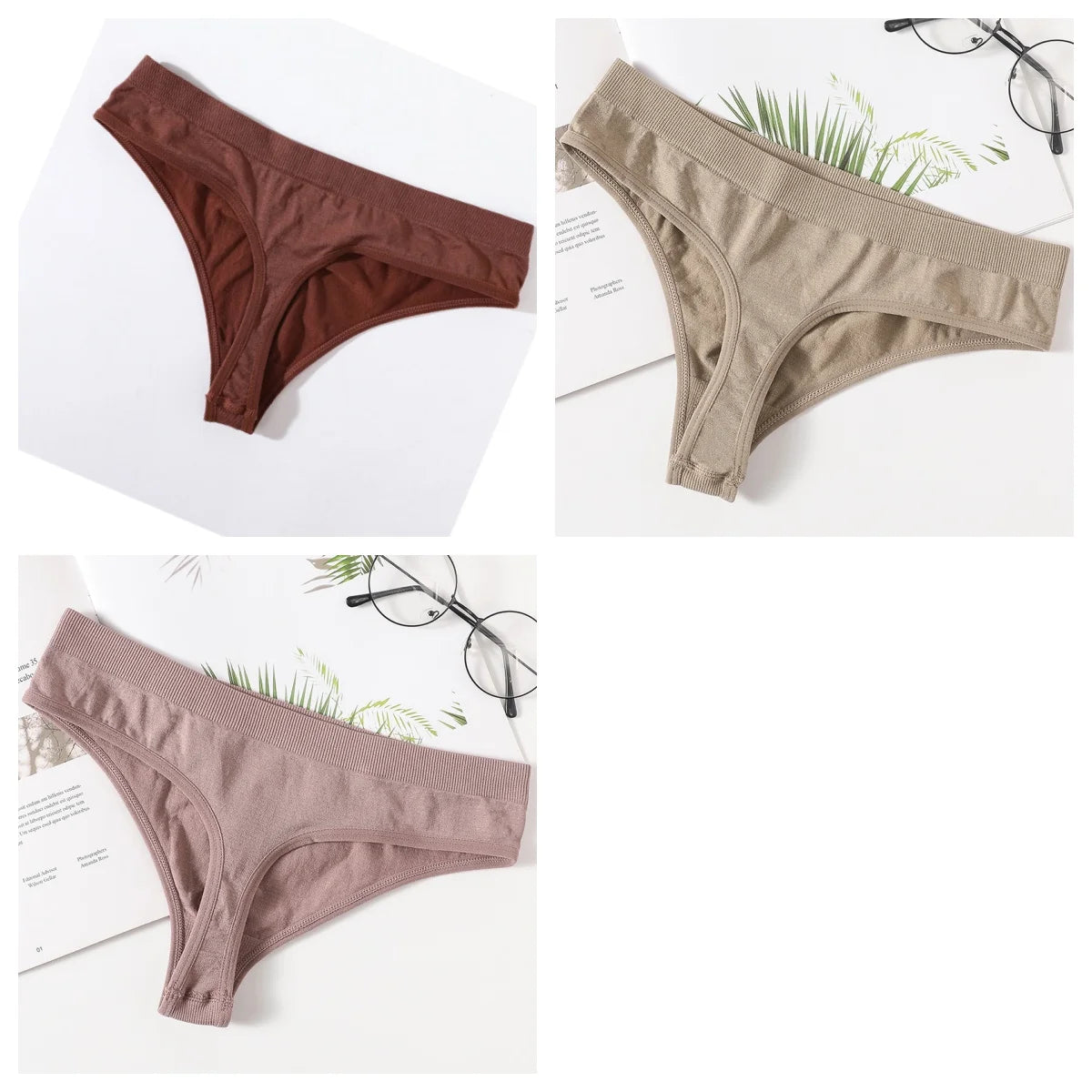3PCS/Set Seamless Thongs Women Panties G-String Sport Underwear Female Sexy Lingerie Low Waist T-Back Underpants M-XL Intimates
