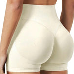 Women's High-Waisted Yoga Sports Shorts Summer Stretch Hip-Lifting Abdominal-Tightening Fitness Three-Part Shorts