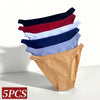 5Pcs/Set Cotton Panties Women Low Rise Briefs Solid Color Underwear Comfort Breathable Underpants M-XL Sexy Lingerie