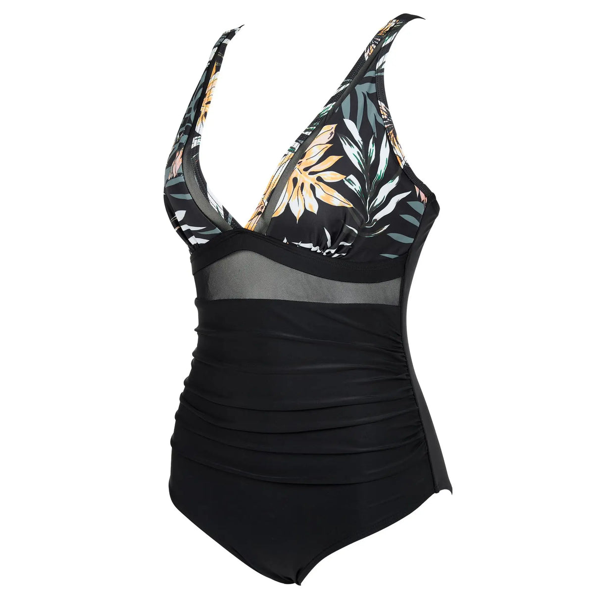 2024 Sexy One Piece Swimsuit Women Mesh Strappy Plunge Swimwear Tummy Control Bathing Suits Beach Wear Monokini Swimming Suit