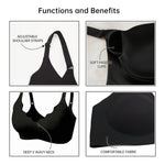 Women's Push-Up Seamless Wireless Bralette - Sexy Everyday Comfort Lingerie, Seamless U-Back Desig Yoga Fitness Dance Bra