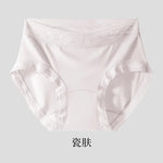Women's underwear lace mid-waist seamless extended crotch large size briefs modal