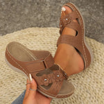 Women Slippers 2026 New Casual Slippers Fashion Flower Hollow Out Slippers for Women Wedge Platform Slipper Non-slip