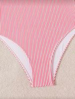 2026 Strappy Swimsuit One Piece Sexy Striped Ruffle Swimwear Women Bathers Bathing Swimming Swim Suit Padded Beachwear Summer
