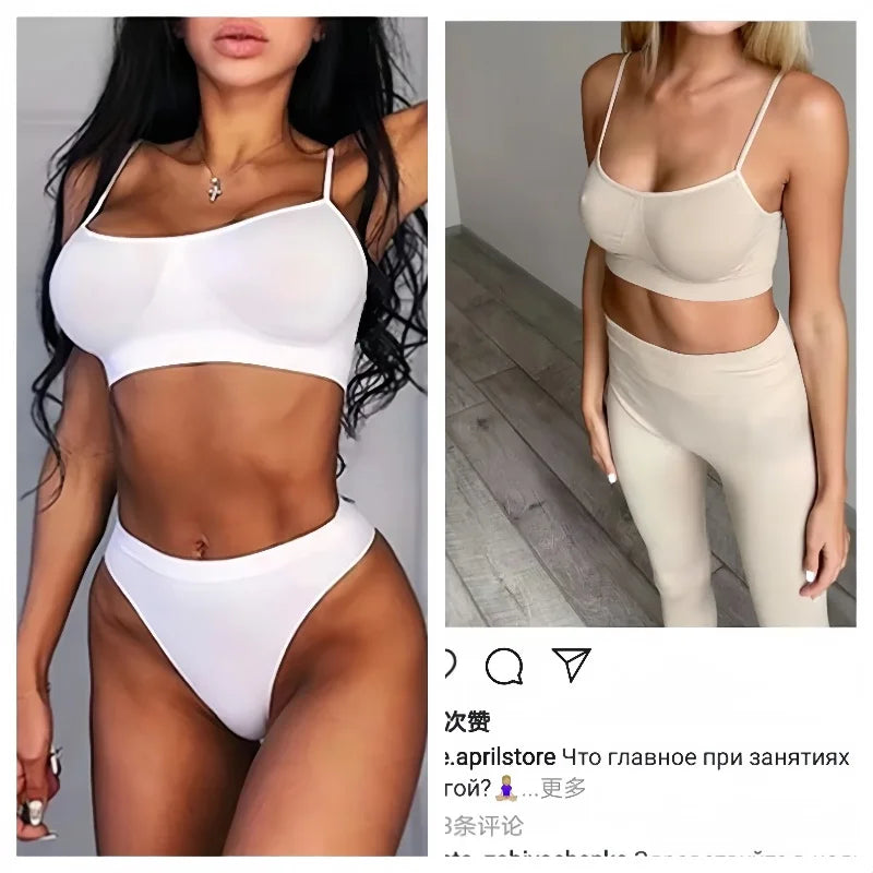 Women Tank Crop Top Female Seamless Underwear Backless No Pads Unlined Sexy Lingerie Comfort Woman Top Camisole