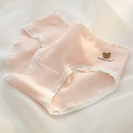 1/5PCS M-XL NEW Cute Cartoon Girl Student Underwear Cat Pants Mid-waist Graphene Cotton File Trackless Briefs Wholesale