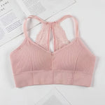 Women Tank Crop Top Seamless Underwear Lace Cropped Crop Tops Female Intimates Sexy Lingerie Plus Size Padded Camisole Femme