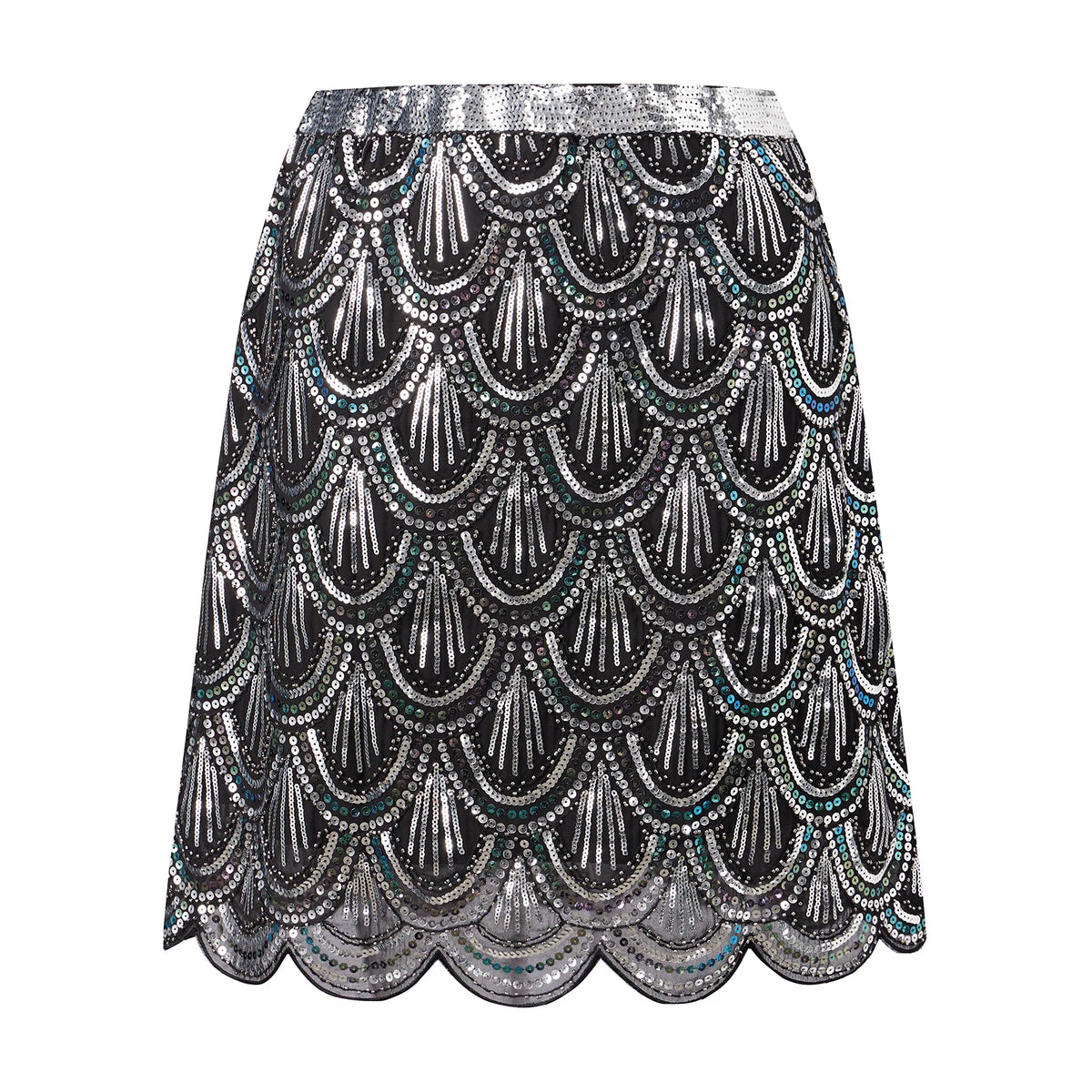 Women Sequins Geometric Pattern Pencil Skirt Summer Solid Color Mini Skirts for Daily Travel Parties