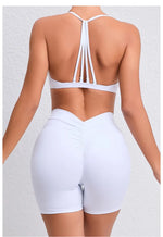 Women's 2-Piece Yoga Sets High Waist Seamless ShortsHip-Lifting & Backless Gym Leggings Quick Dry Workout Fitness Suits