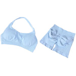 2 Pieces Gym Set Sports Suit Women Sports Bra Yoga Shorts Fitness Suit Gym Sets Seamless Workout Outfits Yoga Set Sportswear