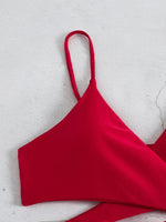 Cross Wrap High Waist Bikini Sets Sexy Red Brazilian Biquini Swimsuit Two Pieces Swimwear Women 2024 Bathing Suits Beach Wear