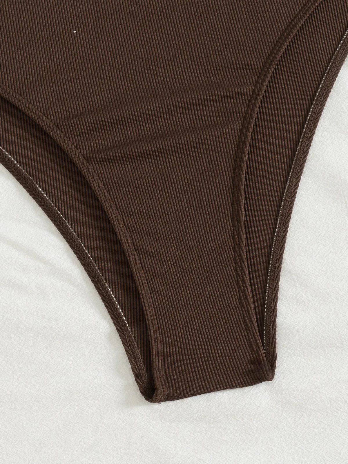 Sexy Women One Piece Swimsuit Female Swimwear 2025 Oval One Shoulder Monokini Swimming Suit Beachwear Bathing Suit Biquini Brown