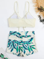 Drawstring Front Shorts Bikinis 2024 High Waist Swimsuit Women Swimwear Female Bathers Bathing Swimming Swim Suit Beachwear