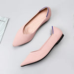 Women's Shoes Mesh Breathable Pointed Toe Flat 2026 Fashion Soft Bottom Knitted Shoes Female Casual Slip on Footwear Loafers