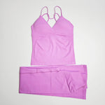 NCLAGEN Vision Twist Front Longline Top And Vision Flares 2 Piece Fitness Set Women Sportwear Gym Clothes Workout Running Suit