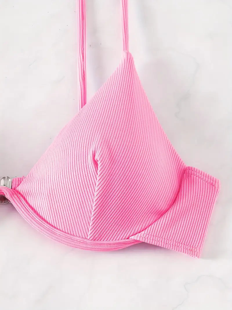 ZTVitality Solid Underwire Sexy Bikini 2025 New Arrival Biquini Padded Push Up Bandage Swimsuit Women Swimwear Summer Beachwear