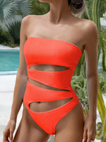 2026 Padded Sexy Swimsuit One Piece Cut Out Tong Swimwear Women Solid Bathing Swimming Swim Suit Female Beachwear Bodysuit