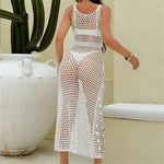 Shiny Sequins Hollow Out Crochet Knitted Tunic Beach Cover Up Cover-ups Beach Dress Mini Beach Wear Beachwear Female Women K6685