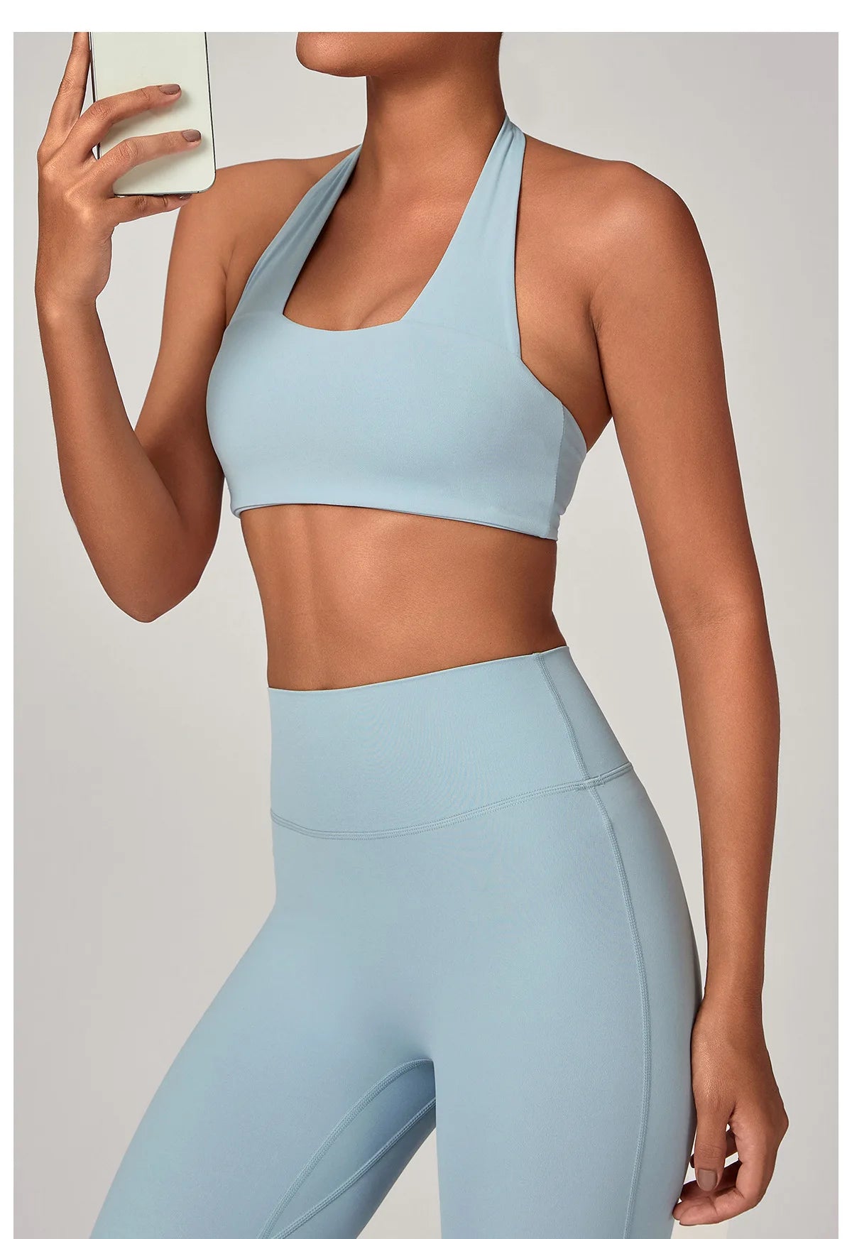 Sexy Fitness Bra Women Sports Sports Bra Halter Top High Support Push-up Open Back Running Gym Wear Yoga Bra Workout Underwear